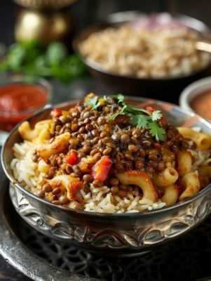  Koshari: Ein herzhaftes vegetarisches Gericht mit orientalischen Gewürzen und knusprigen Zwiebeln!